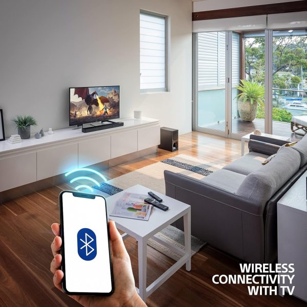 Sony HT-S20R Real 5.1ch Dolby Digital Soundbar for TV with subwoofer and Compact Rear Speakers, 5.1ch Home Theatre System - Black - Image 2