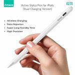 AMAZE A270 ACTIVE STYLUS PEN FOR IPADS (DUAL CHARGING) - White - BIS
