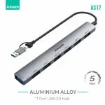 AMAZE A317 USB + TYPE C TO 7-PORT USB3.0 HUB - BIS