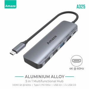 Amaze A325 5 in 1 Type C Multifunction Hub 4k @60hz Best Price in Pakistan