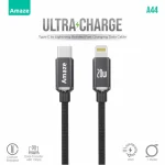 AMAZE A44 ULTRA CHARGE TYPE C TO IP CABLE 20W 1M - BLACK - BIS