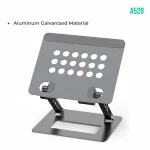 Amaze A528 Alluminium Metal Laptop Stand - Grey - BIS