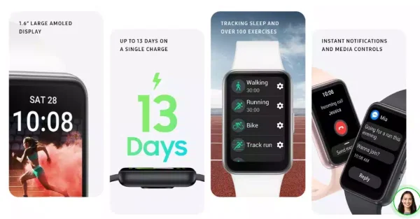 Samsung Fit 3 Smart Watch - Black - OP - Image 4