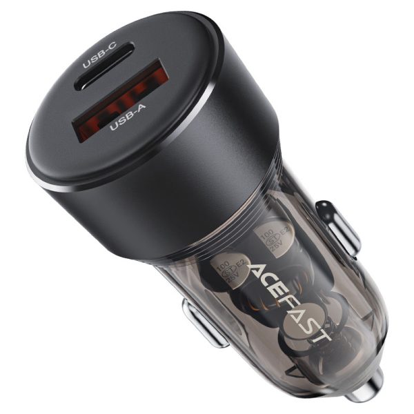 acefast-b12-60w-usba-usbc-car-charger-housing Acefast B12 60W Fast Charge Car Charger - Black - Image 4