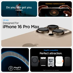 Apple iPhone 16 Pro Max Ultra Hybrid T Case by Spigen - ACS08506 - Graphite - Image 8