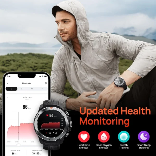 Mibro Gs Explorer Smart Watch - Black - OP - Image 3