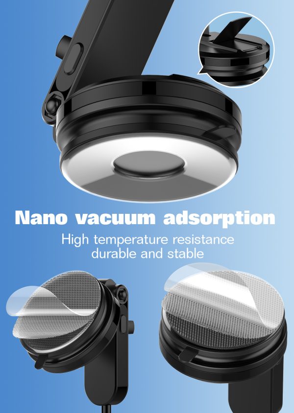 Ldnio MA30-1 15W Wireless Car Charger Phone Holder Fast Wireless Charging Stand - Black - XB - Image 6