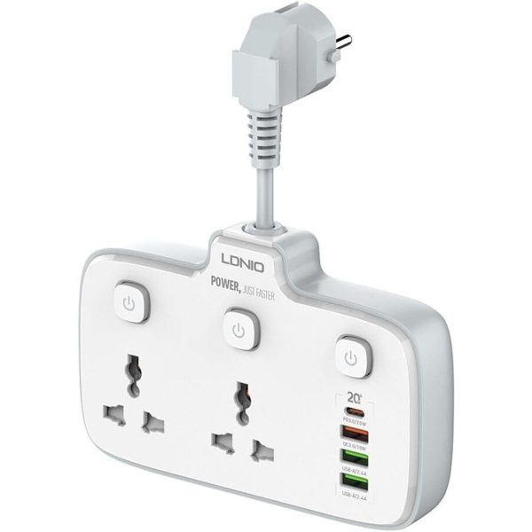 Ldnio SC2413 White Power Extension Best Price in Pakistan