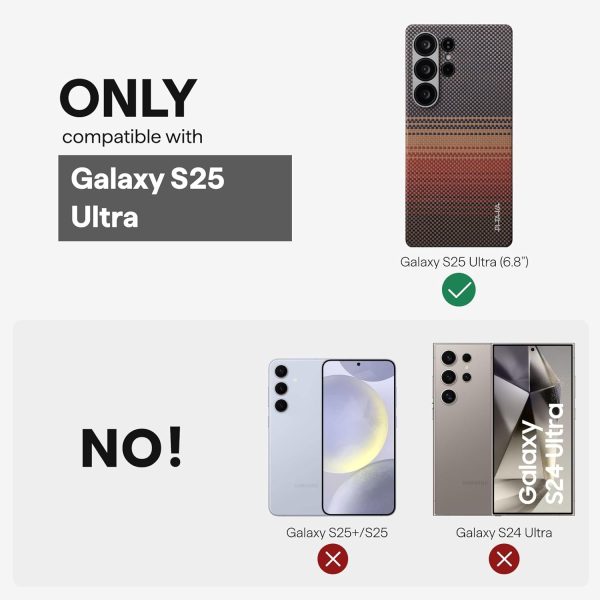 Samsung Galaxy S25 Ultra Pitaka Tactile Woven Case - Sunset - Image 2