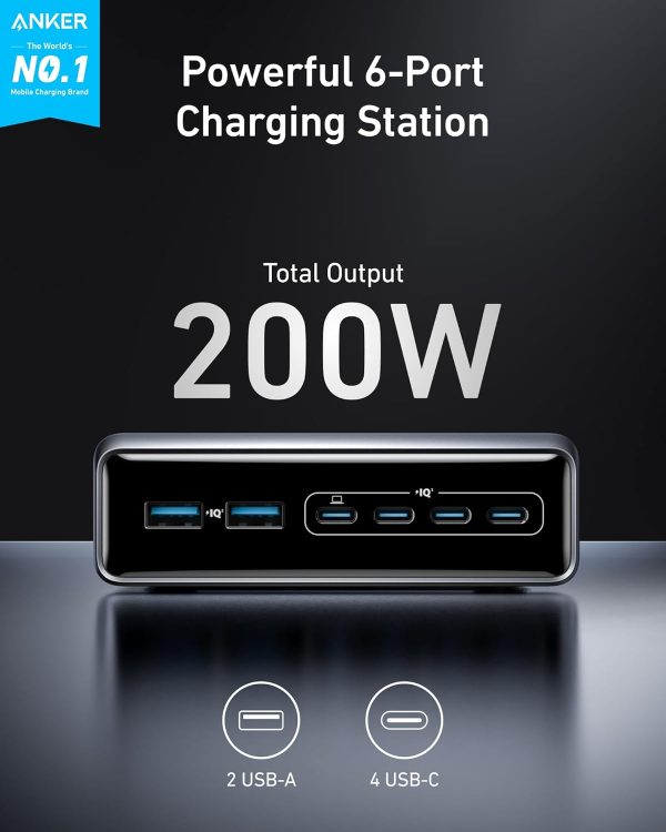 Anker Prime Charger 200W, 6 Ports, GaN - A2683141 - OP - Image 6