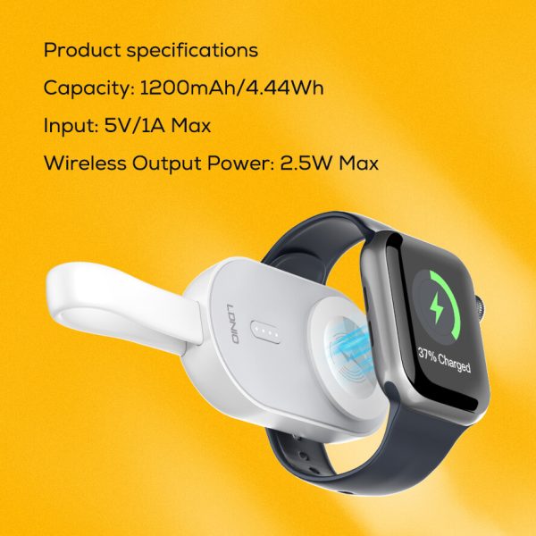 Ldnio Aw005 1200mah 2.5w Wireless Charger for Apple Watches - White - XB - Image 6