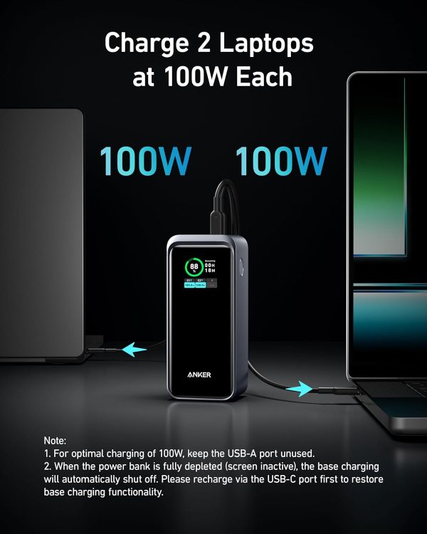 Anker Prime Power Bank, 20,000mAh Portable Charger with 200W Output, Smart Digital Display, 2 USB-C and 1 USB-A Port - A13360B1 - OP - Image 4