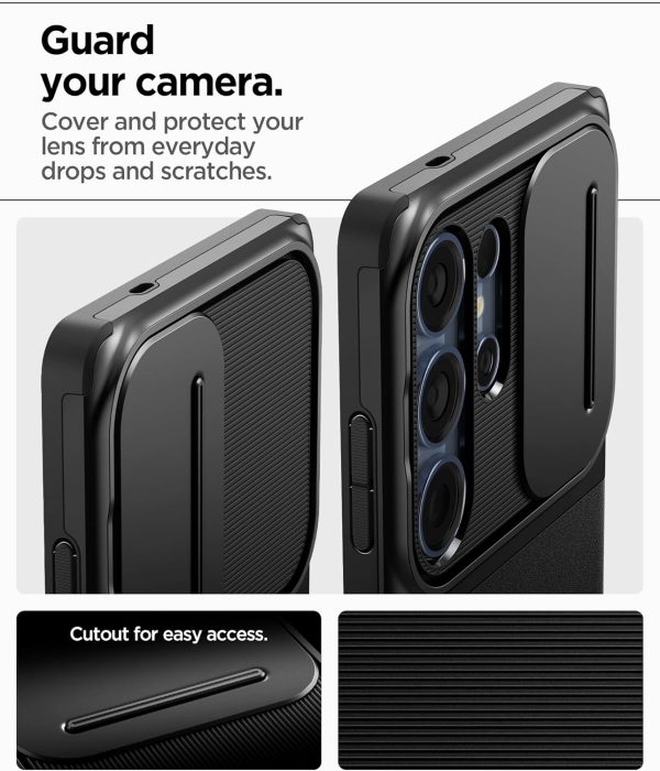 71TxDaJG8tL._AC_SL1500_ Samsung Galaxy S25 Ultra Optik Armor Case By Spigen - ACS08969 - Black - Image 5