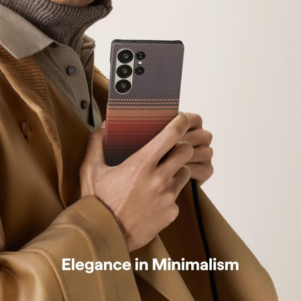 Samsung Galaxy S25 Ultra Pitaka Tactile Woven Case - Sunset - Image 6