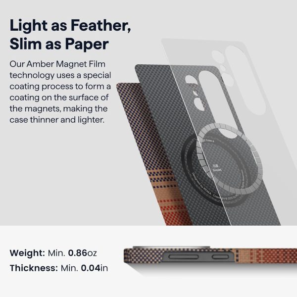 Samsung Galaxy S25 Ultra Pitaka Tactile Woven Case - Sunset - Image 7