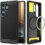 Samsung Galaxy S25 Ultra Rugged Armor Magfit Case By Spigen - ACS08951 - Matte Black