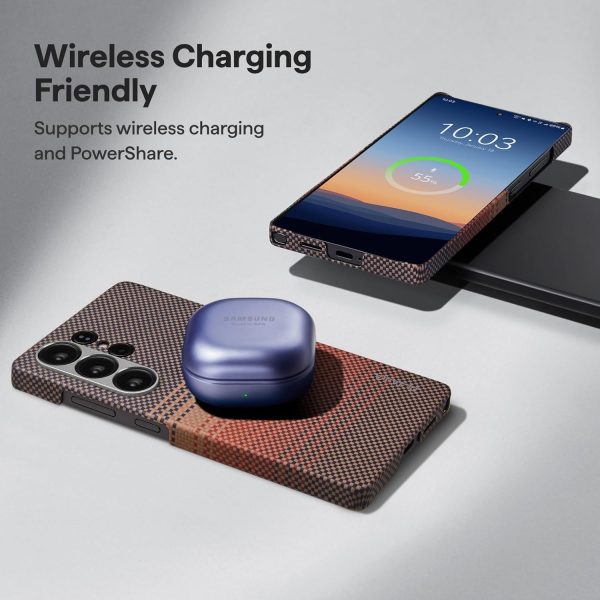 Samsung Galaxy S25 Ultra Pitaka Tactile Woven Case - Sunset - Image 3