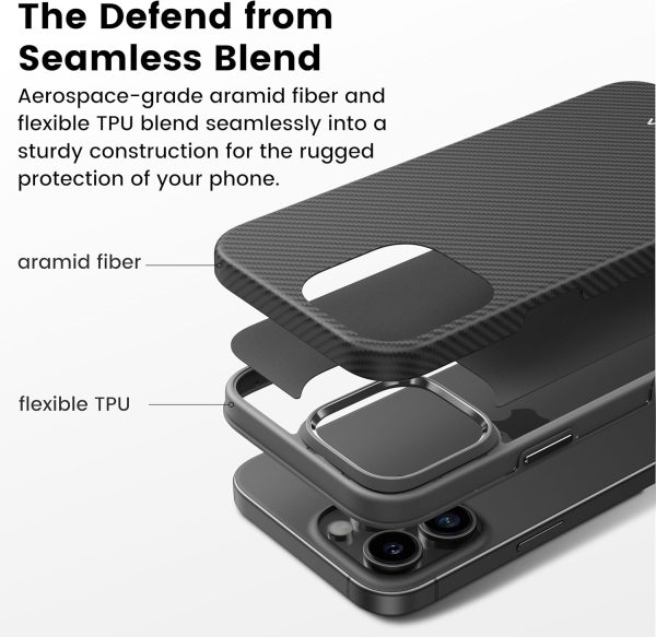 iPhone 16 Pro Max Pitaka Military-Grade Protective Case - Black/Grey - Image 6