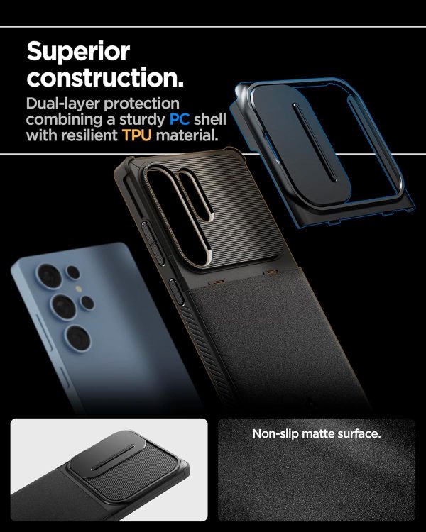 814j21Zk6EL._AC_SL1500_ Samsung Galaxy S25 Ultra Optik Armor Case By Spigen - ACS08969 - Black - Image 4