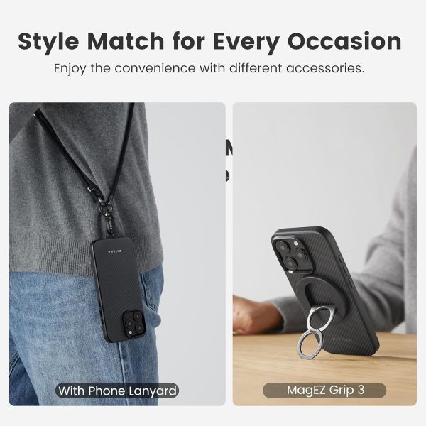 iPhone 16 Pro Max Pitaka Military-Grade Protective Case - Black/Grey - Image 2