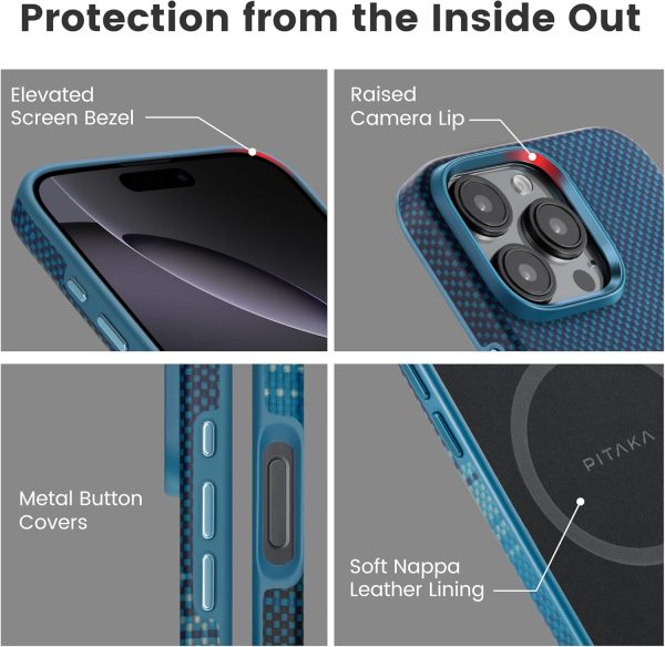 81KNnj3LJ0L._AC_SL1500_ iPhone 16 Pro Pitaka Military-Grade Protective Case - Moonrise - Image 5