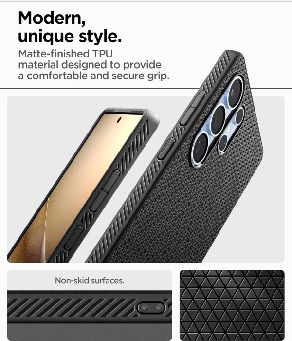 Samsung Galaxy S25 Ultra Liquid Air Case By Spigen - ACS08953 - Matte Black - Image 5