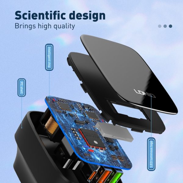 Ldnio Q334 32W 3 USB QC4.0 Super Fast Charger Eu Plug With C to C Cable - White - XB - Image 3