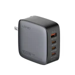Ldnio Q408 100W 4-Port USB PD Charger US/UK/EU Plug Included - Black - XB/BB