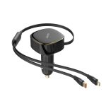 Ldnio C107 30W Wired Type-C OR Lightning Ultra Fast Car Charger - Black - XB