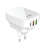 Ldnio Q334 32W 3 USB QC4.0 Super Fast Charger Eu Plug With C to C Cable - White - XB