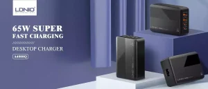 Ldnio 65W A4808Q EU Desktop Fast Charger - Black - XB - Image 2