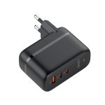 Ldnio Q366 65W GaN Super Fast Charger EU Plug with Type-C To Type-C Cable - Black - XB