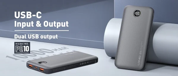 Ldnio PQ10 Ultra Slim 10000mAh Power Bank - Black - XB - Image 5