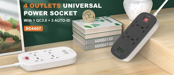 Ldnio SC4407 4 AC Outlets Universal Power Strip Best Price in Pakistan