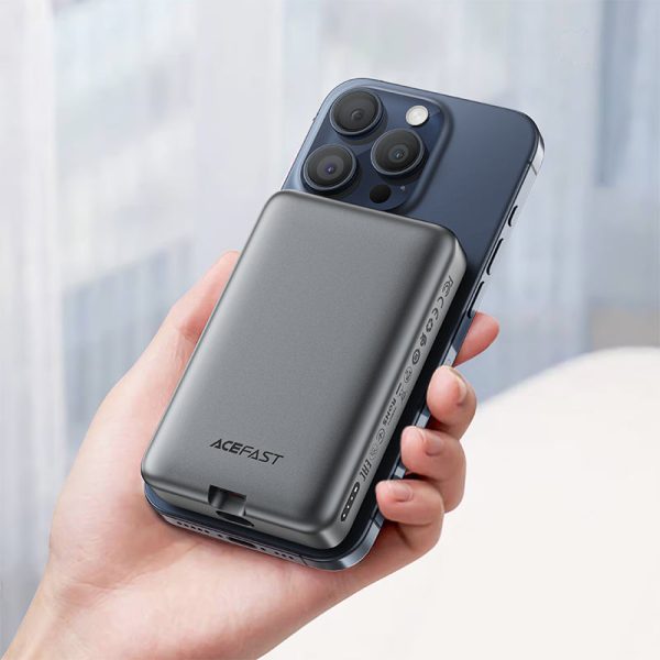 Acefast M10 PD30W 10000mAh Magnetic Fast Wireless Charge Power Bank - Black - Image 3