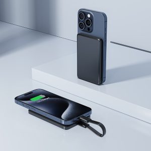 Acefast M8 PD18W 5000mAh Magnetic Fast Wireless Charge Power Bank - Black - Image 2