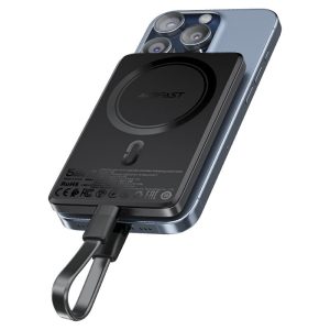 Acefast M8 PD18W 5000mAh Magnetic Fast Wireless Charge Power Bank - Black - Image 4