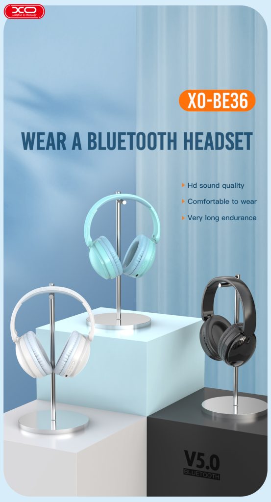 XO BE36 Portable Wireless Bluetooth Headphones - Black - GC - Image 7