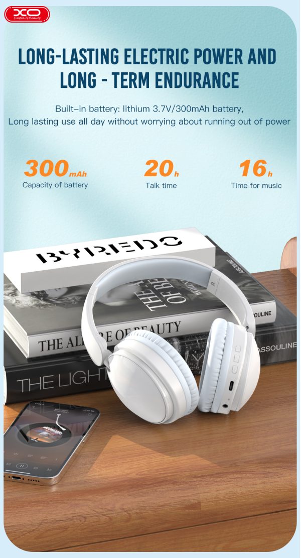 60c5cd5782f477c2d27995bee9fa7384 XO BE36 Portable Wireless Bluetooth Headphones - Black - GC - Image 3