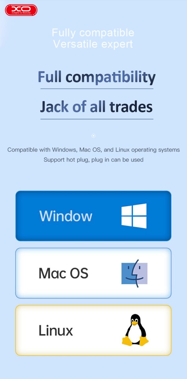 XO HUB012B 4 in 1 TYPE-C Multifunctional Docking Station - Silver - GC - Image 5