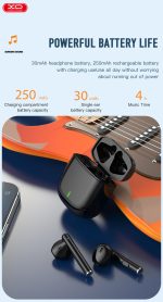 XO X20 Square Ring TWS Bluetooth Earbuds - Black - GC - Image 4