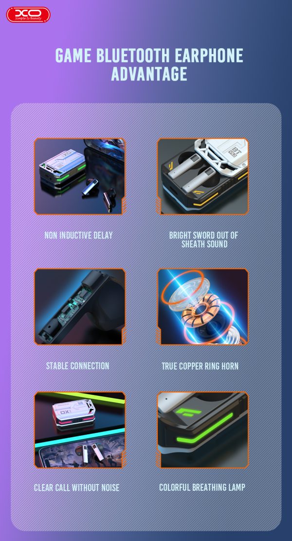 XO G11 Sword Rain Gaming Earbuds - Black - GC - Image 7