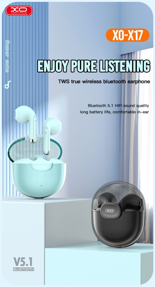 XO X17 Space Warehouse Bluetooth Earbuds - Black - GC - Image 7