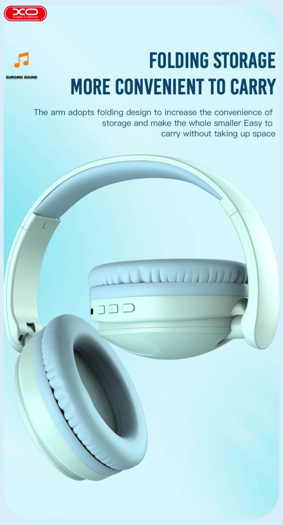 XO BE36 Portable Wireless Bluetooth Headphones - Black - GC - Image 5