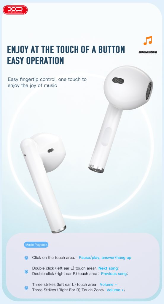 XO X20 Square Ring TWS Bluetooth Earbuds - Black - GC - Image 3