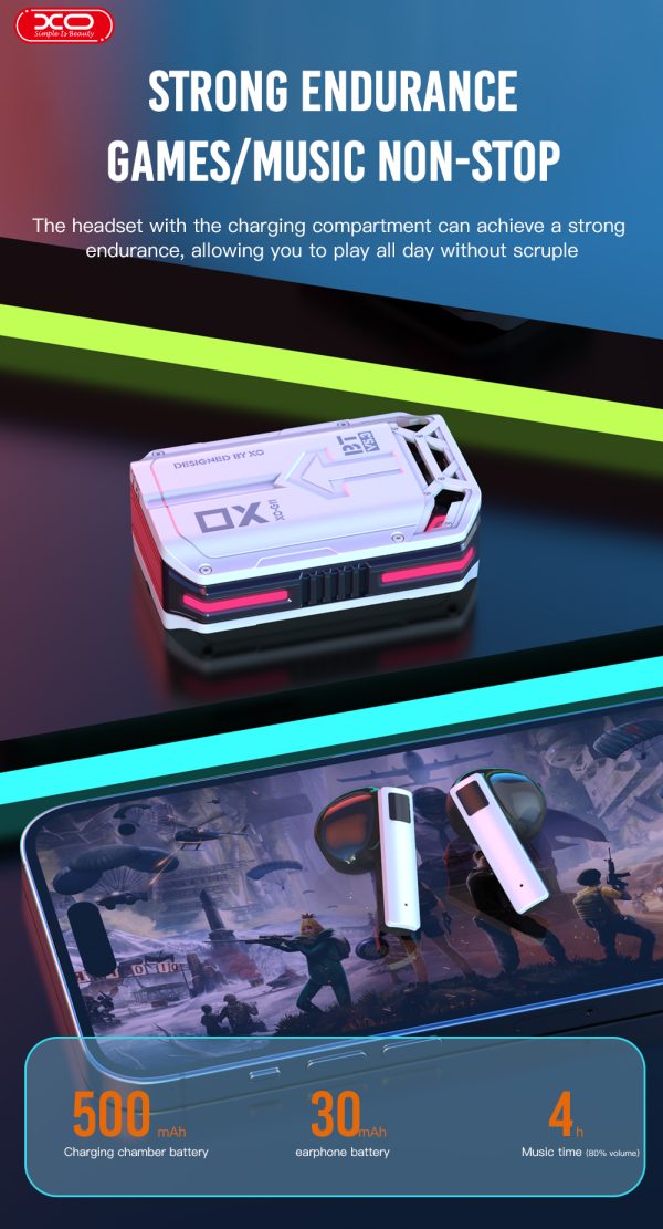 XO G11 Sword Rain Gaming Earbuds - Black - GC - Image 4