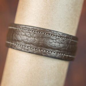 Waji's The Grit - Kara Style Leather Bracelet / Leather Cuff Best Price in Pakistan