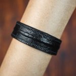 Waji's The Grit - Kara Style Leather Bracelet / Leather Cuff Best Price in Pakistan