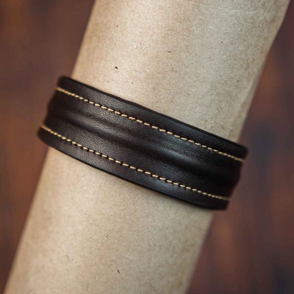Waji's The Grit - Kara Style Leather Bracelet / Leather Cuff Best Price in Pakistan