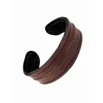 Waji's The Grit - Kara Style Leather Bracelet / Leather Cuff - Burgundy - AMT-BURGUNDY-CUFF